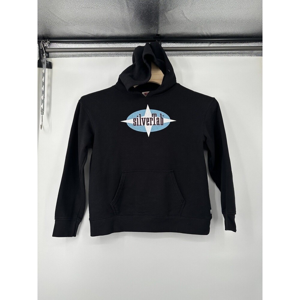 Levi's Silvertab Hoodie Young Mens XL ( ) Black Sweatshirt Hoodie